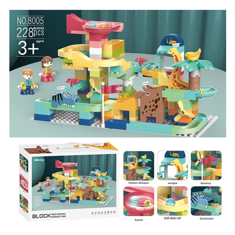 Ibi Irn Cube Track Dinosaur Park Building 228 Piece thumbnail 2
