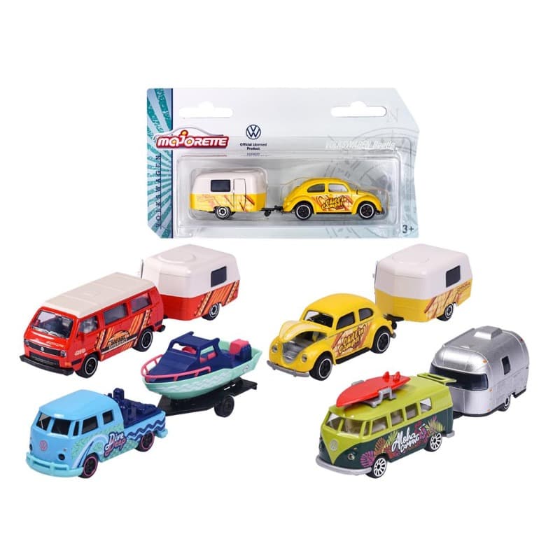 Majorette VW The Originals Trailer Cars 1 Piece