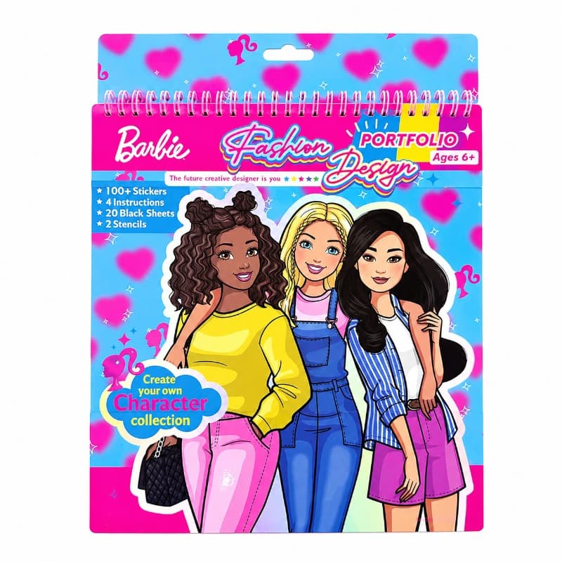 Barbie Fashion Design Portfolio Sketchbook