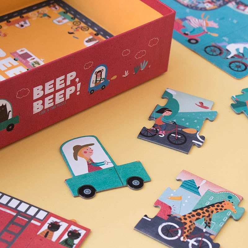 Londji - Beep Beep Cocuk Puzzle Playset 24Pcs thumbnail 4
