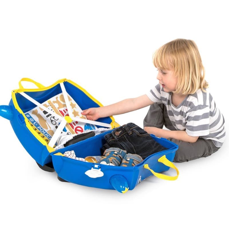 Trunki Ride-On Suitcase and Hand Luggage Percy Police Car thumbnail 3