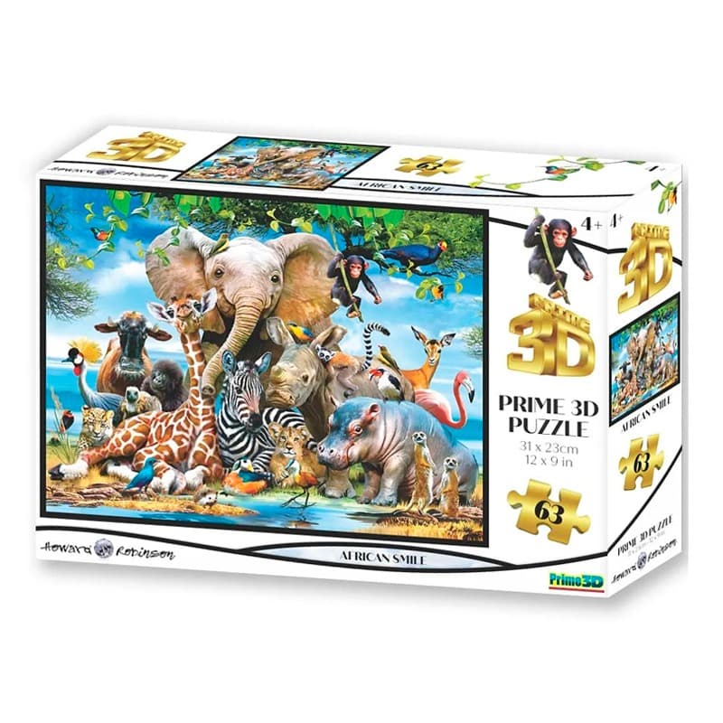 Prime 3D Africa Smile 3D Puzzle - 63 Pcs