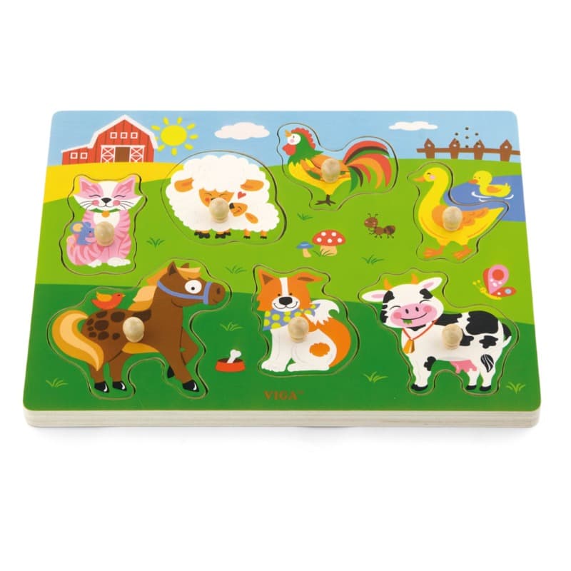 VIGA Sound Puzzle Farm Animals