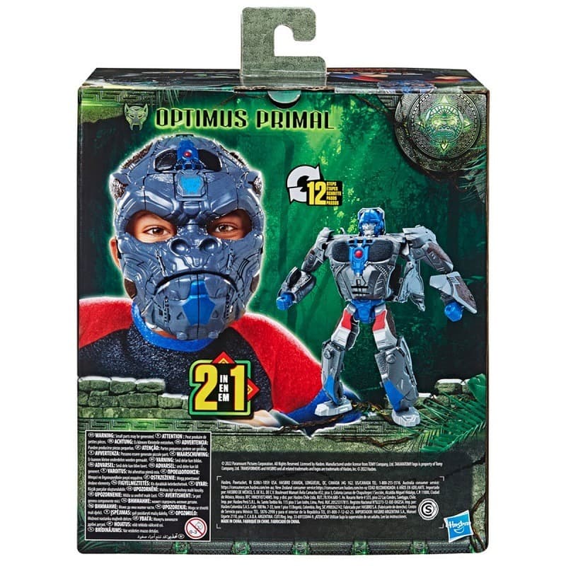 Transformers Rise Of the Beasts 2 In 1 Mask Optimus Primal Mask To Figure thumbnail 4