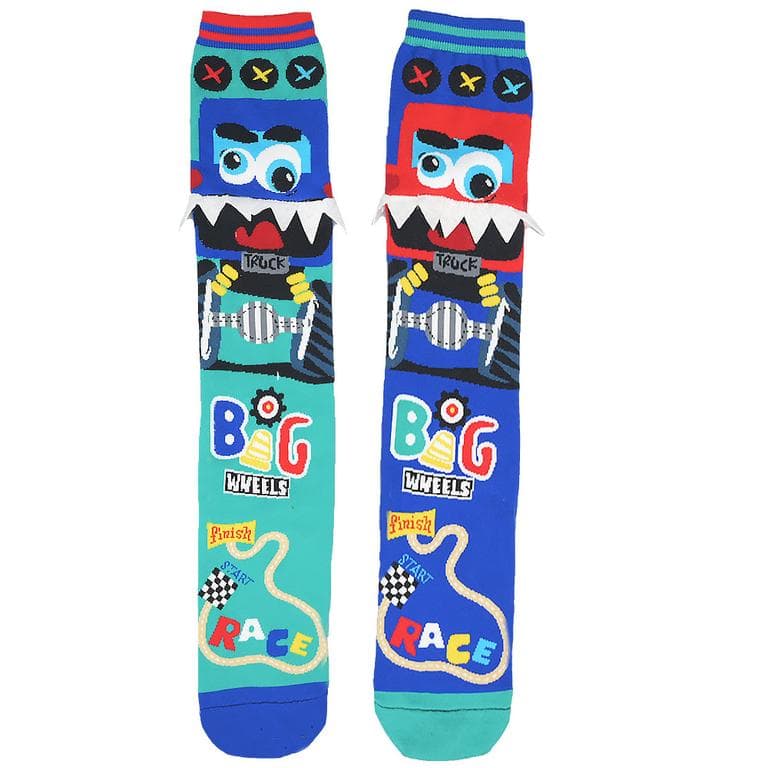 Madmia Monster Truck Socks With 3D Teeth - Medium