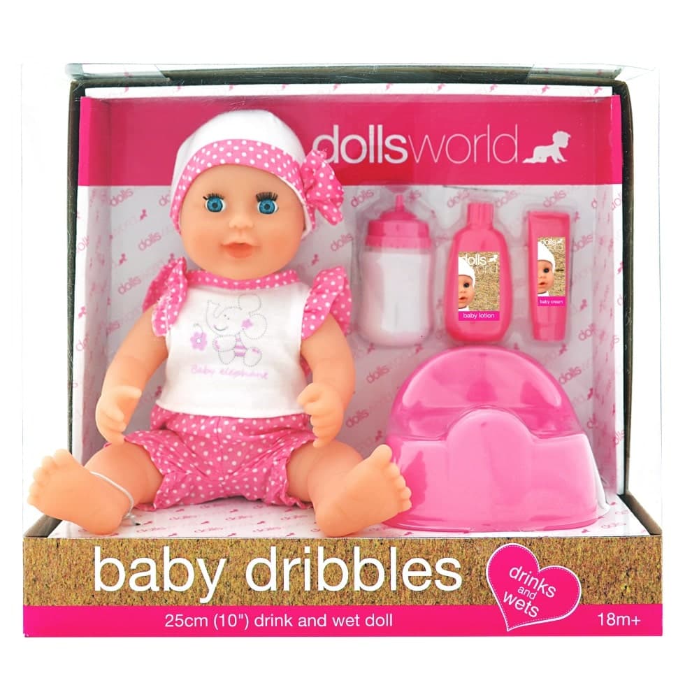 Dolls World Baby Dribbles 25 cm