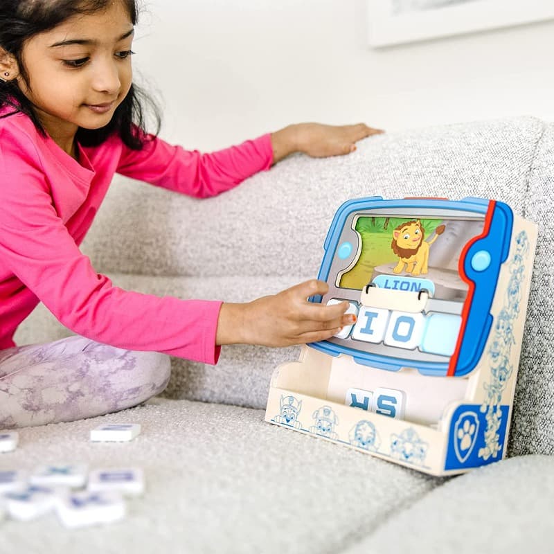 Melissa And Doug Paw Patrol Wooden See And Spell Pup Pad Game thumbnail 3