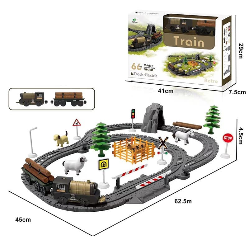 City Railway Train - 66 Pcs