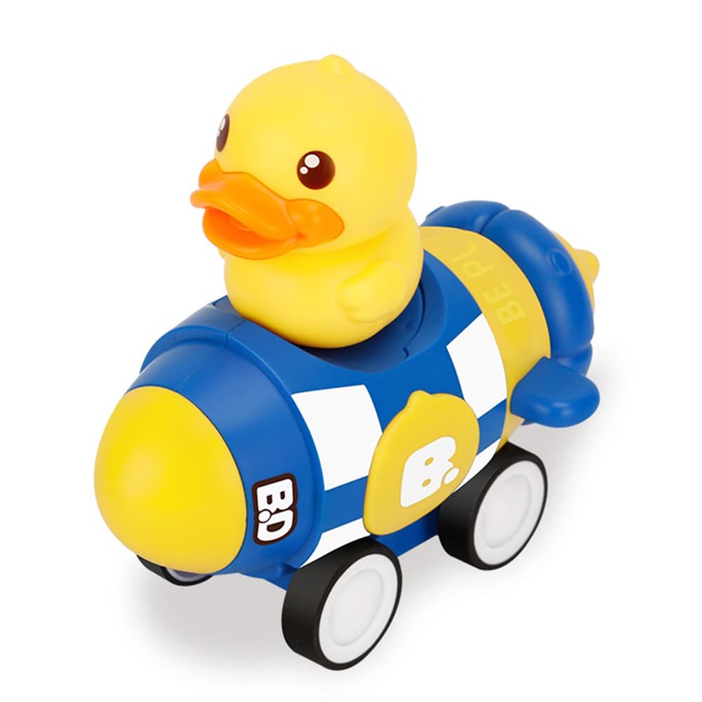 B Duck Baby Press And Go Duck Rocket - Blue