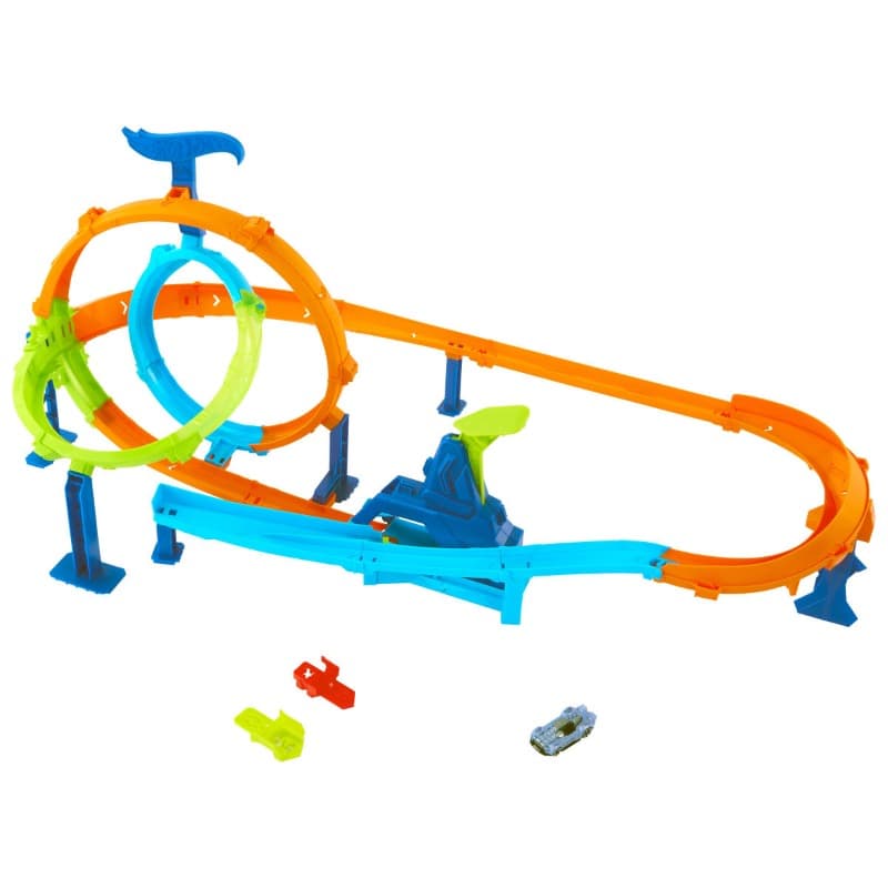 Hot Wheels Toy Car Track Stunt Tracks Rapid Cyclone Playset 1:64 Scale thumbnail 2