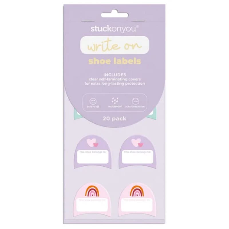 Stuck On You Stick On Shoe Labels Pastel