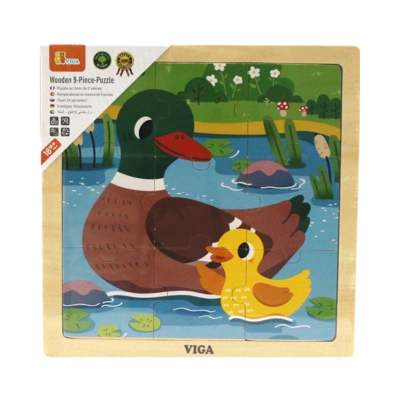 VIGA Wooden Duck Puzzle - 9 Pcs