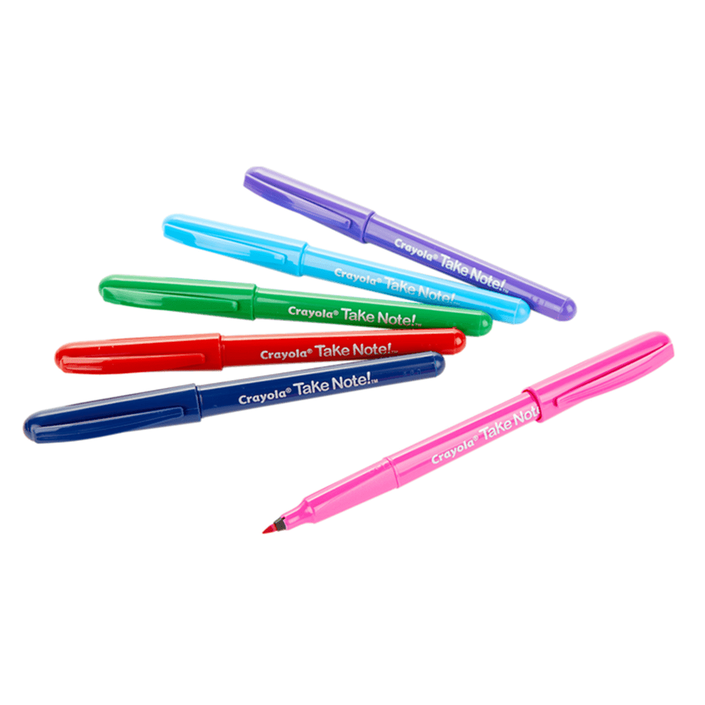 Crayola Take Note Washable Felt Tip Pens 6 Count thumbnail 3