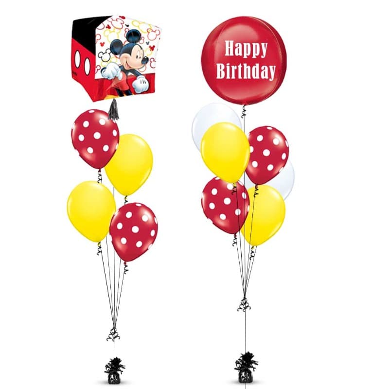 Birthday Ballon Bouquet Cube Mickey Mouse