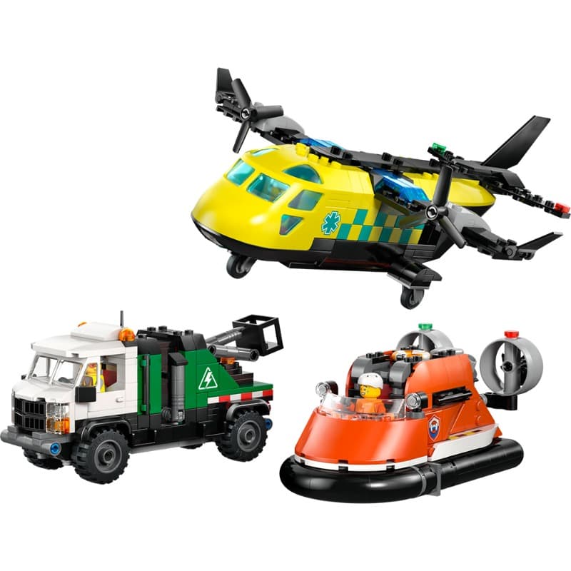 Lego Airplane Service Truck Hovercraft Rem 990 Pieces thumbnail 2