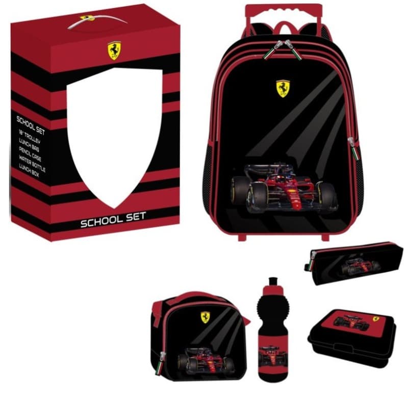 Simba Trolley School Backpack Set - Ferrari