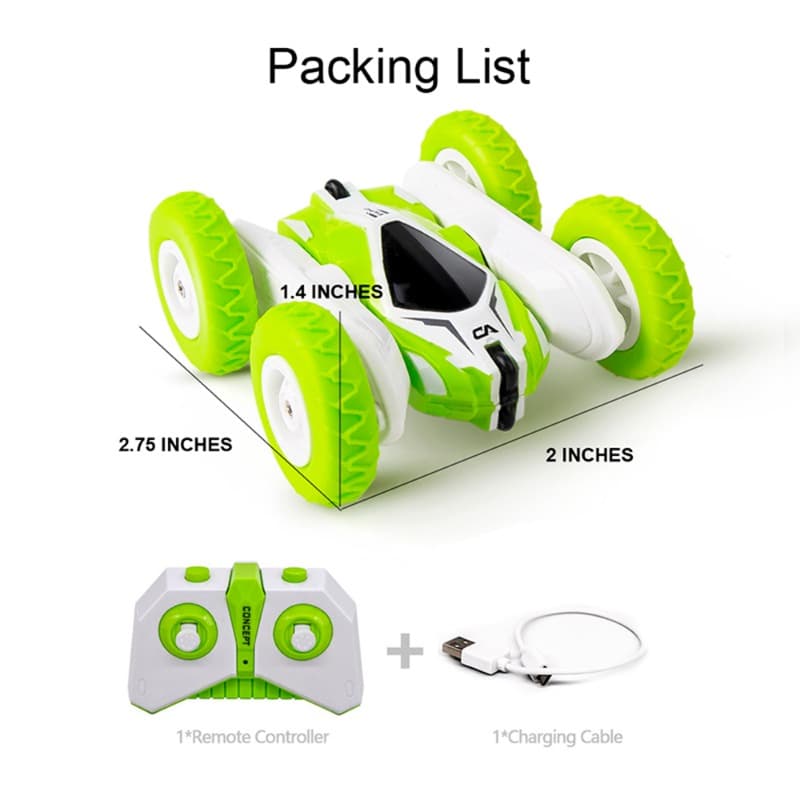 Sinovan Mini RC Stunt Car SB - Green thumbnail 3