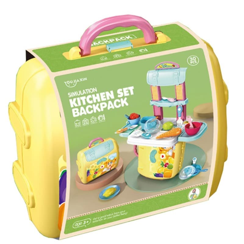 YOU JIA XIN Kitchen Set Backpack 2 in 1 Role Play Toy