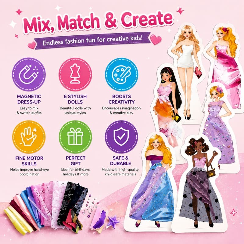 Joycat Poke In Fashion Design Craft Kit Diy Fabric Art Toy for Girls thumbnail 5