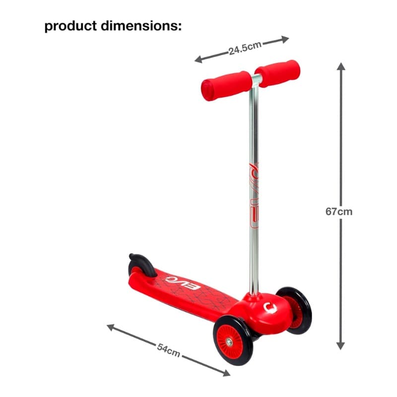 Evo - 3 Wheel Move and Groove Scooter Red thumbnail 2