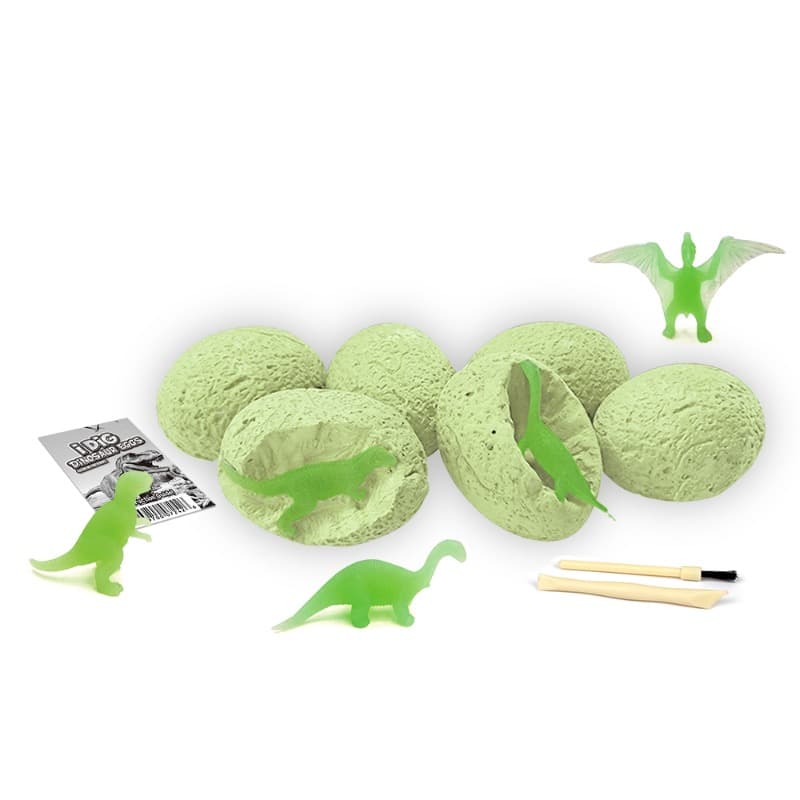 Glow-In-The-Dark Dinosaur Egg Excavation Kit Set - 12 Eggs thumbnail 2