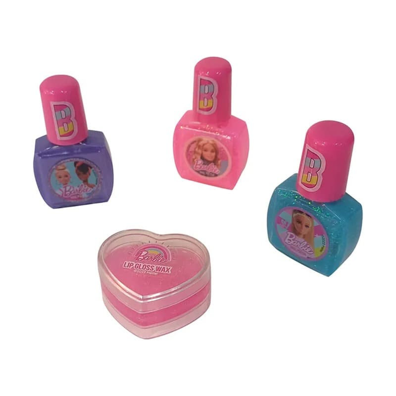 Barbie Makeup Set Pouch With Nail Polish And Lip Gloss thumbnail 2