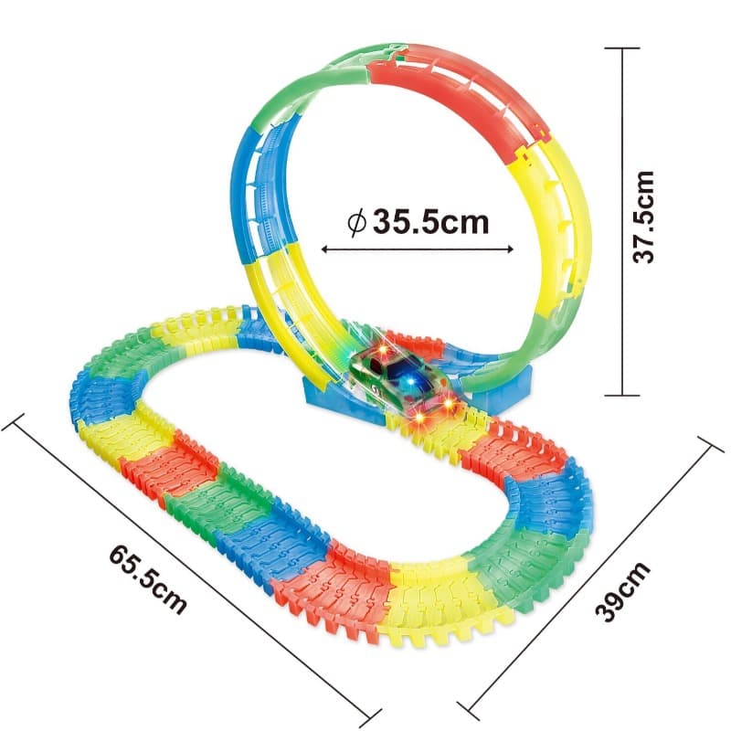 Night Race Track Light - 105 Pcs
