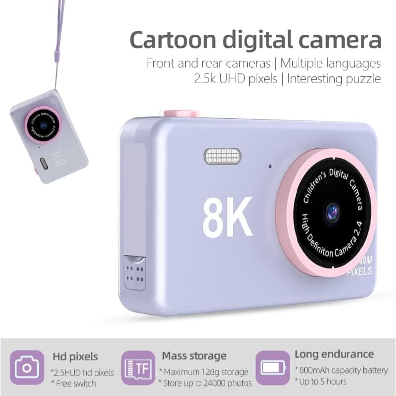 My Cam Children 8K Digital Camera - Purple thumbnail 3