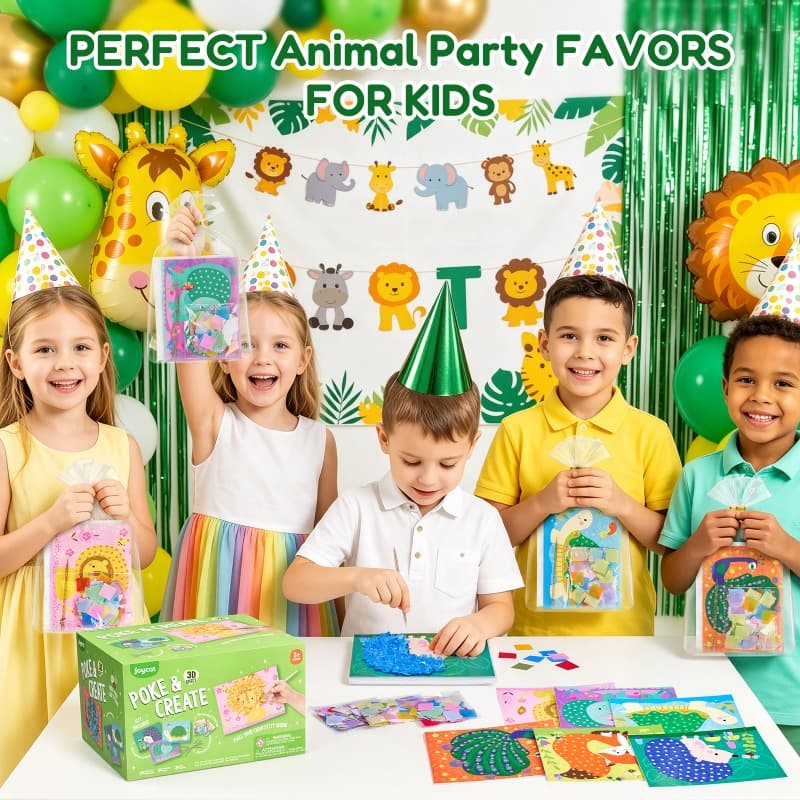 Joycat Animal Poke & Create Craft Kit Diy Fabric Art Toy for Kids thumbnail 3