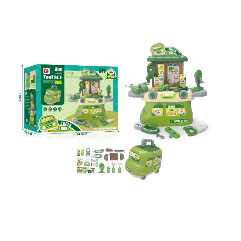 Tool Repair Kit Package Bus Pretend Toys Set