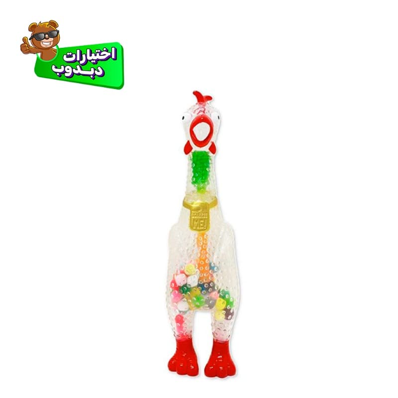 Animolds Squeeze Me Clear Chicken Toy