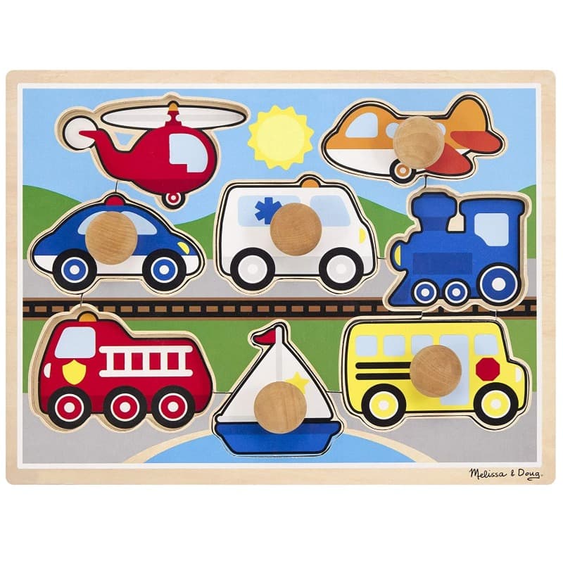 Melissa And Doug Vehicles Jumbo Knob Wooden Puzzle thumbnail 2