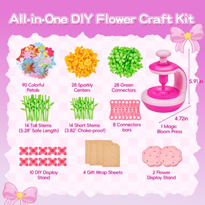 Joycat Diy Flower Bouquet Craft Kit Arts And Crafts Toy for Kids thumbnail 4