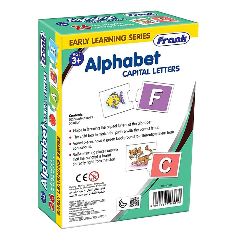 Frank Alphabet Capital Letters Puzzle – 52 Pieces thumbnail 5
