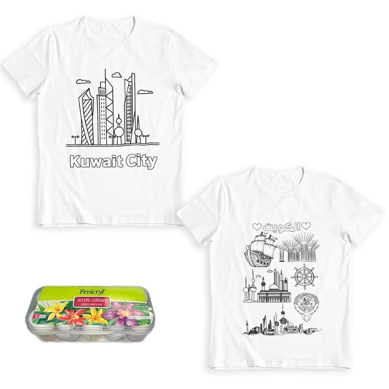 Coloring T-shirts kuwait City package