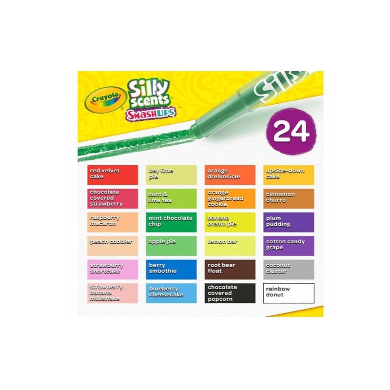 Crayola Silly Scents Smash Ups Mini Twistables Scented Crayons - 24 Pcs thumbnail 2