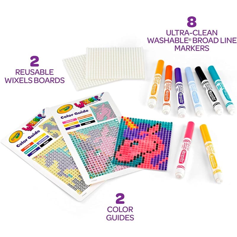 Crayola Wixels Unicorn Activity Kit, Pixel Art Coloring Set thumbnail 4