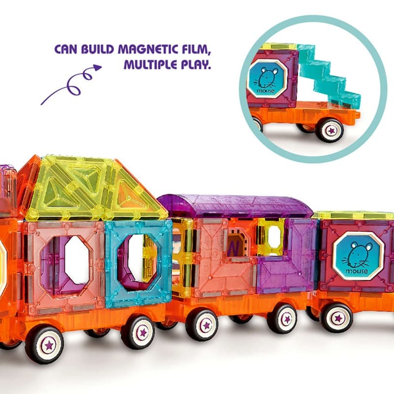 Shingo Magnetic Building Blocks 7.5cm- 71pcs thumbnail 4