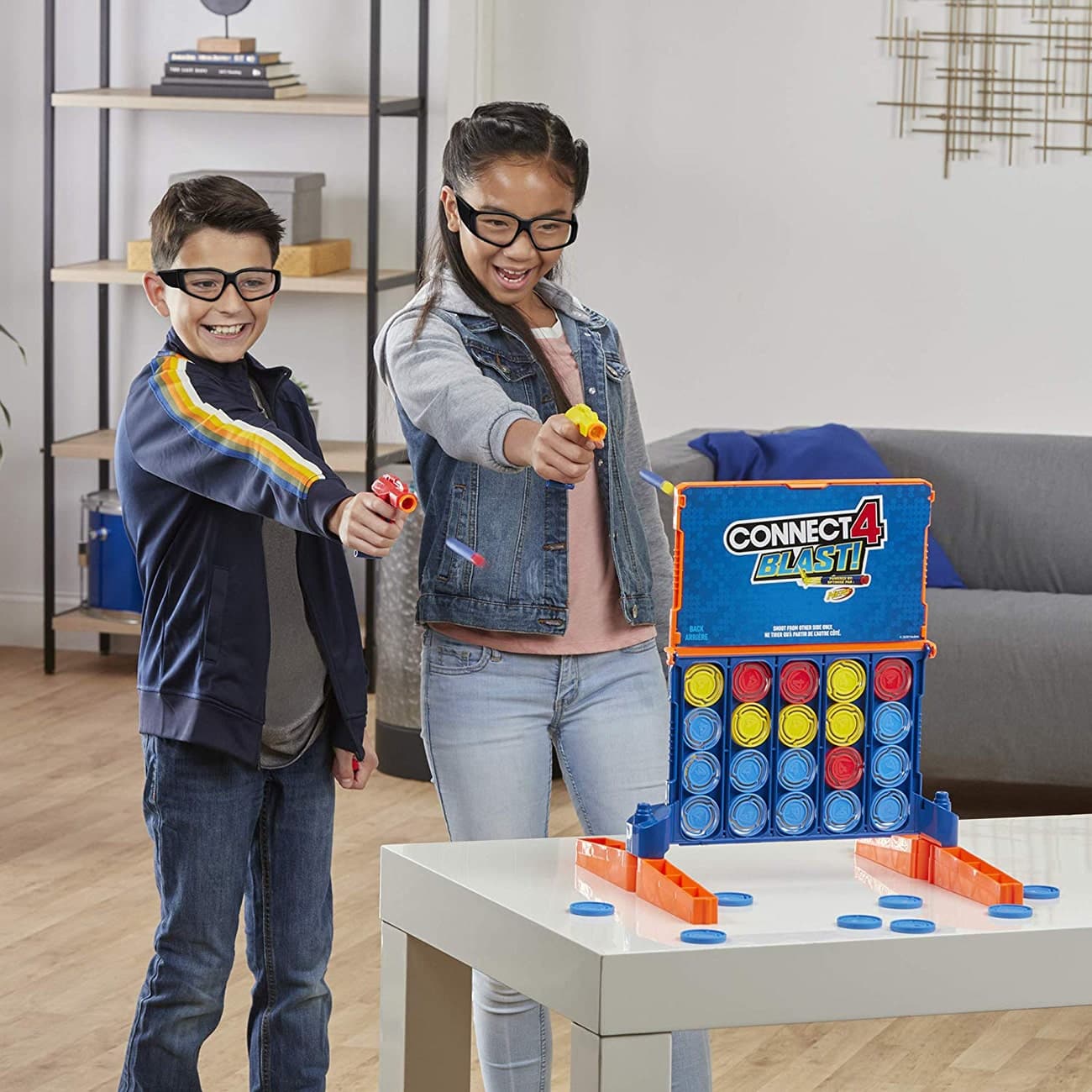 Gaming Connect 4 Blast Game With Nerf Blasters Darts thumbnail 4