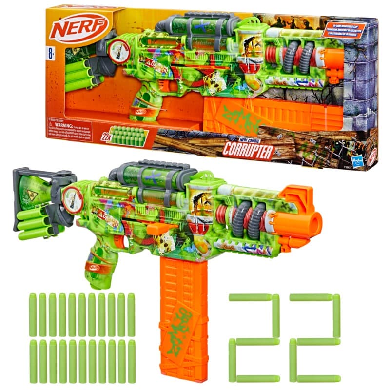 Nerf Elite Zombie Corrupter Dart Blaster with 22 Darts thumbnail 4