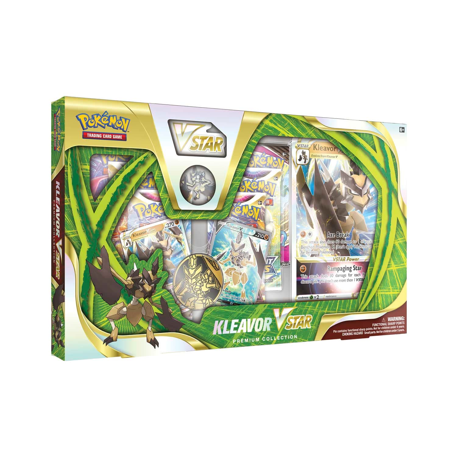 Pokemon TCG Kleavor V-Star Premium Pin