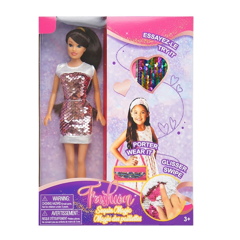 Toyworld Sequin Magic Doll - Assorted