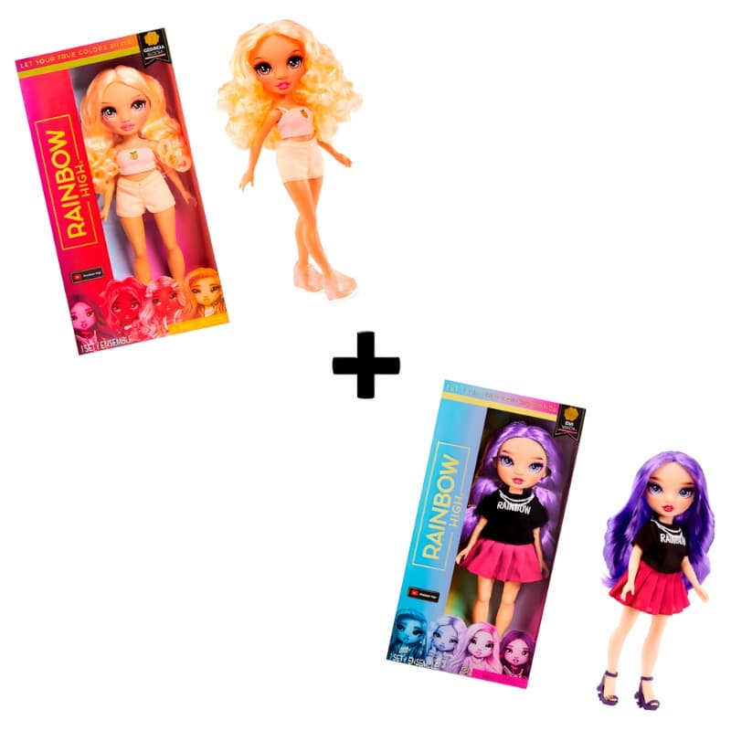 Bundle Rainbow High Fashion Georgia Bloom Doll Emi Vanda Doll