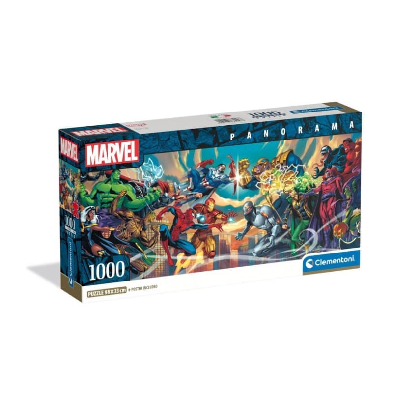 Clementoni Panorama Marvel Heroes Vs Villacompact Puzzle - 1000 Pcs