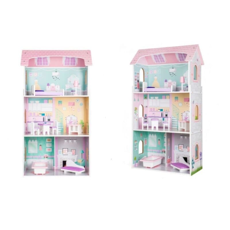 Edufun Anna Multi Story Wooden Dollhouse thumbnail 2