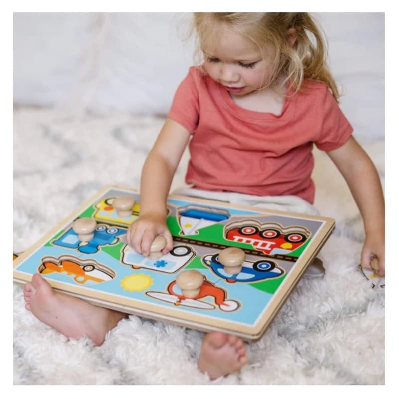 Melissa And Doug Vehicles Jumbo Knob Wooden Puzzle thumbnail 3