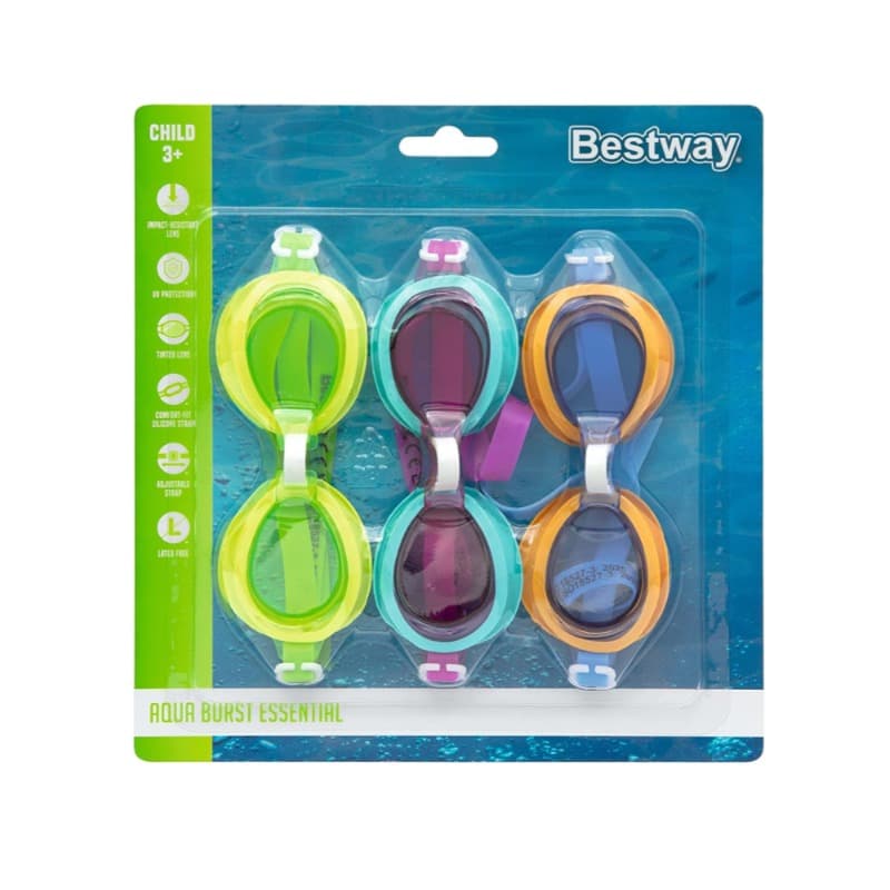 Bestway Goggles Essential Aqua Burst 3 Pack
