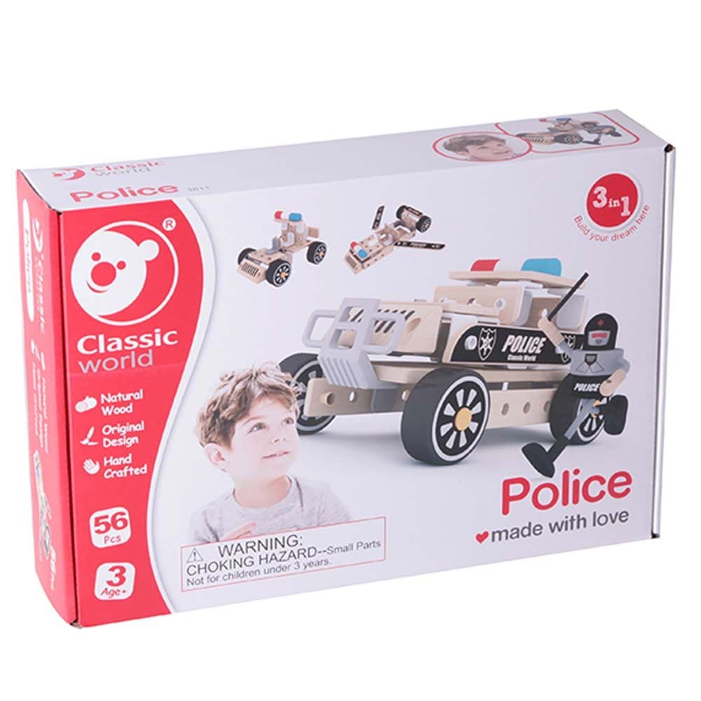 Classic World Police Car 3 In 1