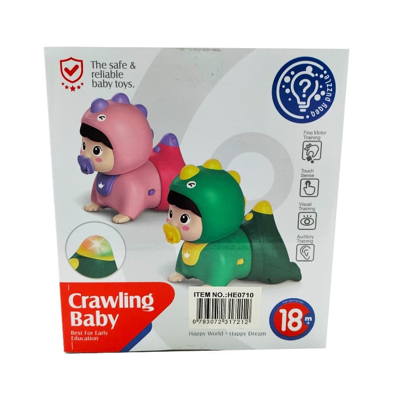 Huanger - Crawling Doll With Sound & Light - Pink thumbnail 3